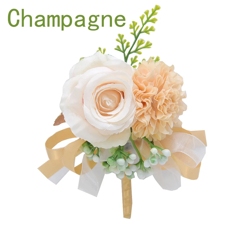 Handgelenk Blumen Braut Brautjungfer Perlen Seide Band Party Hochzeit Dekoration auf dem Handgelenk Corsa gen künstliche Rosen Blume