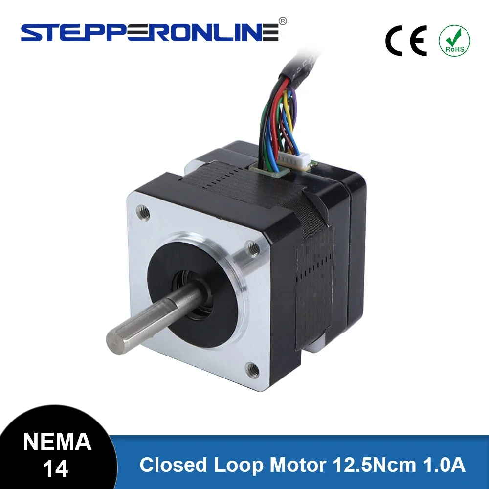 STEPPERONLINE Nema 14 Closed Loop Stepper Motor 12.5Ncm 1.0A with Magnetic Encoder 5mm Shaft Servo Motor Closed-loop Step Motor