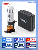 HiBREW Portable Coffee Machine for Car & Home,DC12V  Expresso Coffee Maker Fit Nexpresso Dolce  Pod Capsule  Coffee Powder H4A W