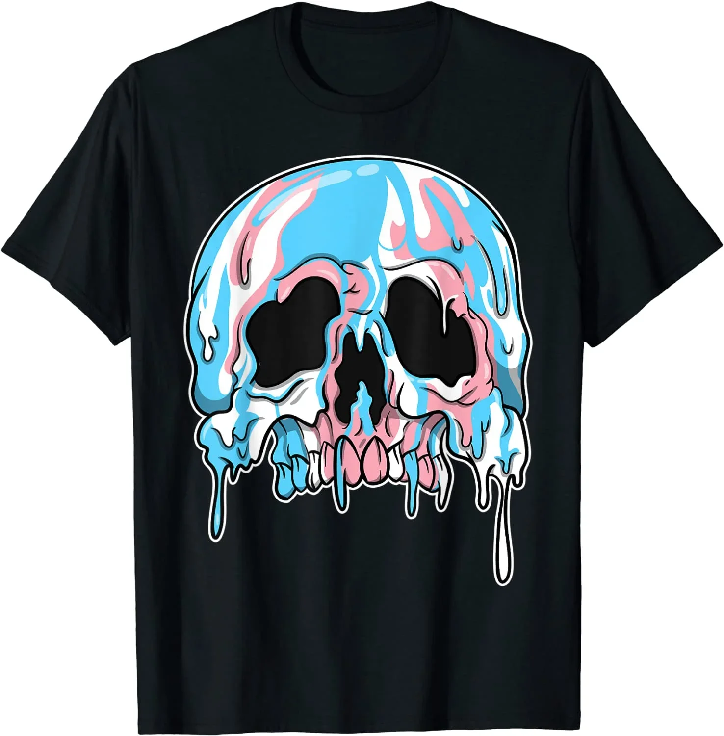 Transgender Candle Sugar Skull Gay Pride T-Shirt