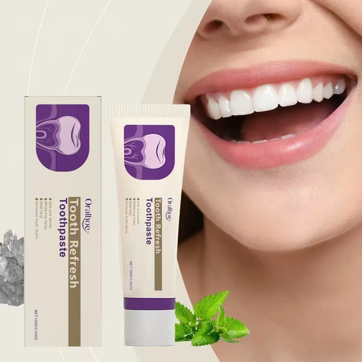Nanoh Hydrogen Oxide Toothpaste, Gently Cleans Teeth with Gently, Brush Your Teeth, Deep Cleansing, Romantic Date, Daily Use, Sa