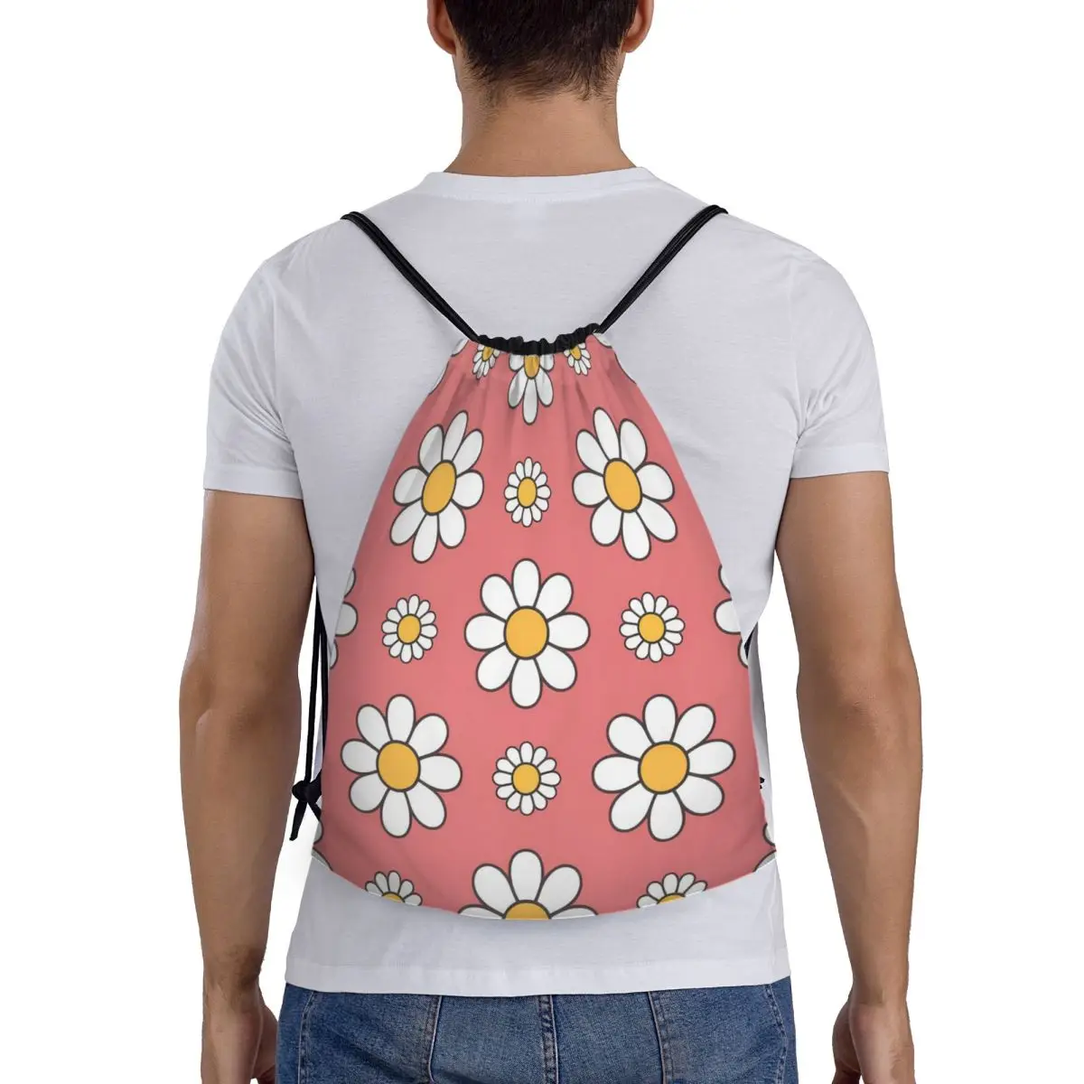 Daisy, Daisy, Daisy Backpacks Fashion Drawstring Bags Sports Bag Book Bags for Travel Students