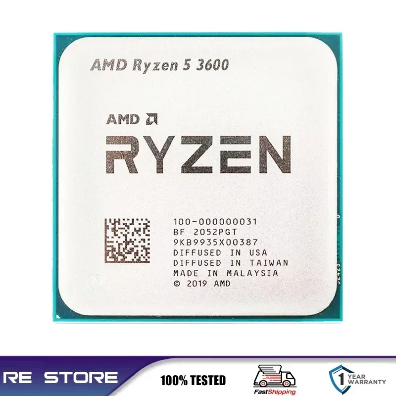 

New! AMD Ryzen 5 R5 3600 3.6GHz 6-Core 12-Thread CPU Processor LGA AM4