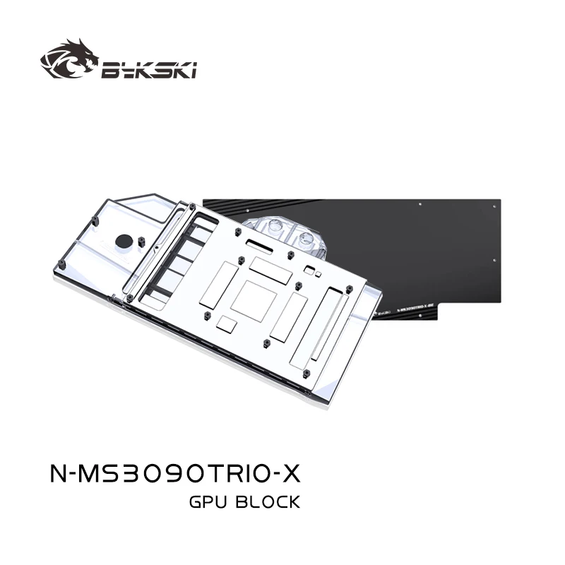 Bykski N-MS3090TRIO-X GPU Water Block Use for MSI RTX 3080 3080TI 3090 TRIO GAMING X OC/Suprim X GPU Card / with Backplane