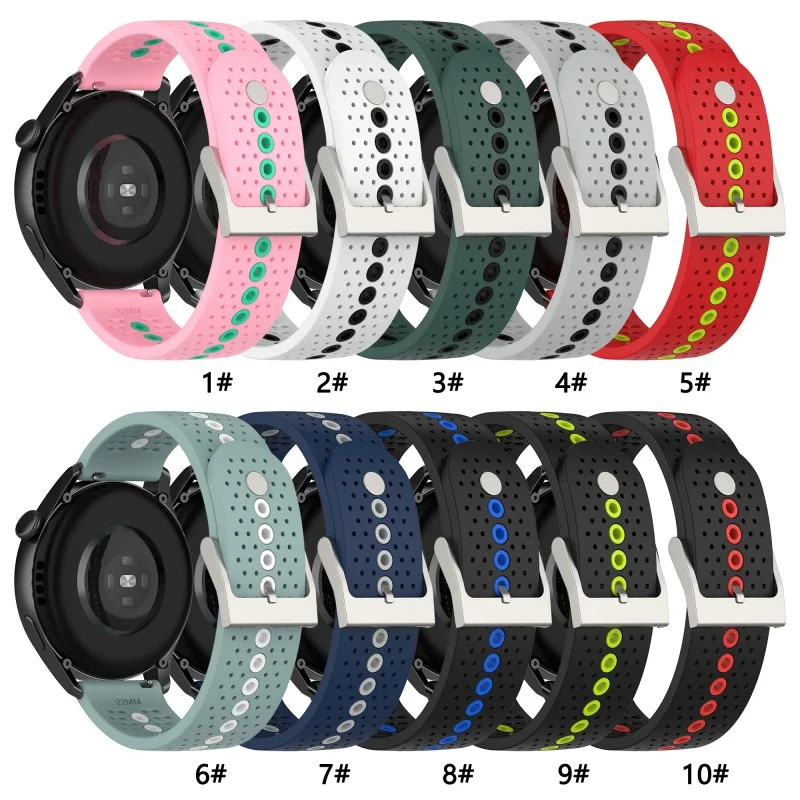 

Dual Color Sport Replacement Soft Silicone Strap for Suunto 9 Speak Smart Watch Band