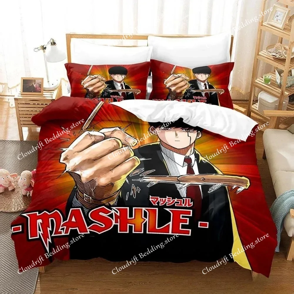 New 3D Anime Mashle Magic and Muscles Bedding Set Single Twin Full Queen King Size Bed Set Adult Kid Bedroom Duvet cover Sets