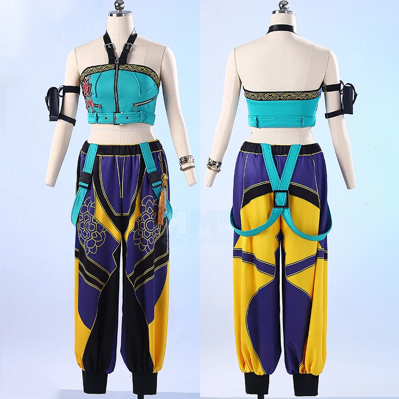 

Kpop Huntrix Zoey Cosplay Costume R Quality Embroidery Demon Hunters Zoey Cosplay Halloween Carnival Party Play Role Clothes