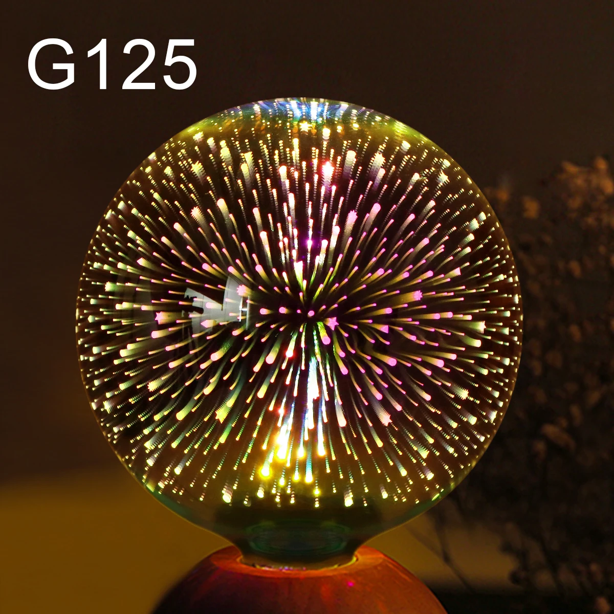 3D Vuurwerk Effect Vintage LED Gloeilampen Retro Edison Lamp E27 AC110V-220V Vakantie Decoratie Gloeilamp G80 G125