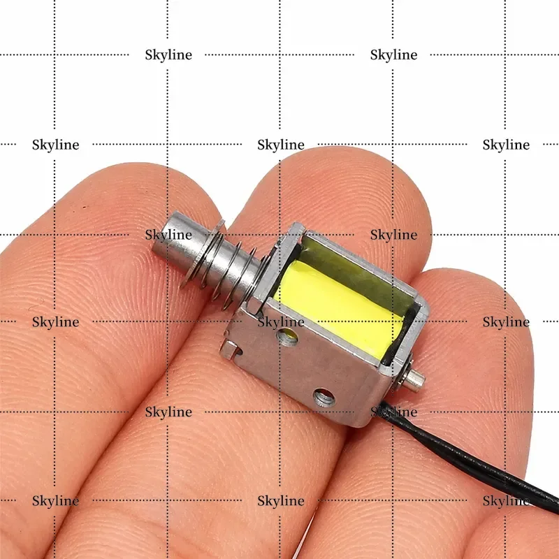 For DC 3V 3.7V 5V 6V 12V Miniature Electromagnet Frame Type Through Type Push Pull Type With 3mm Stroke