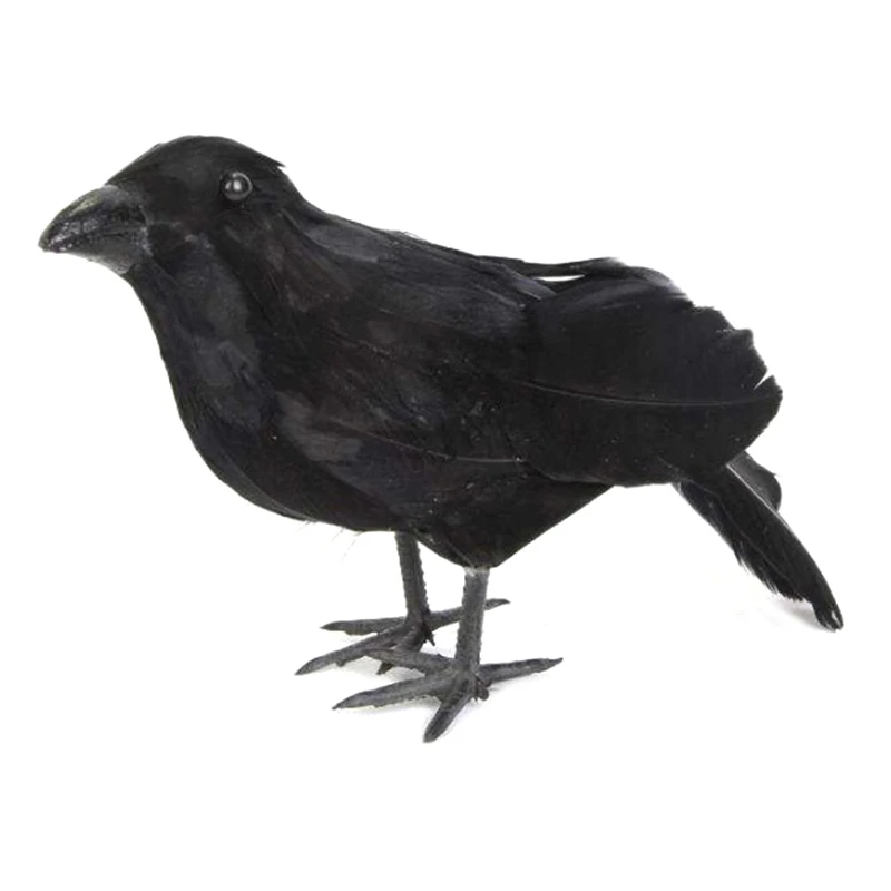 Simulation Black Crow Raven Decoy, Bird Repellent Pest Control, Outdoor Garden Yard Pigeon Deterrent Ornament