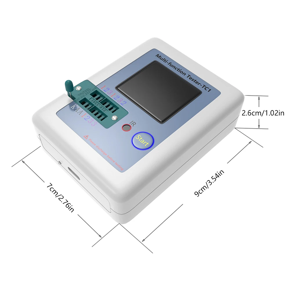 LCR-TC1 TC1 Colorful Display Multifunctional TFT Backlight Transistor Tester For Diode Triode Capacitor Resistor Transistor