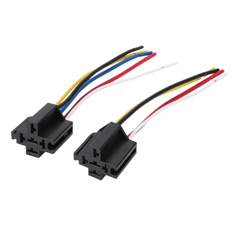 40A 80A 4 5 Pin Automotive Relay Socket Harness Connector  Relay Base Seat for 12V 24V 4Pin 5Pin Auto Relay