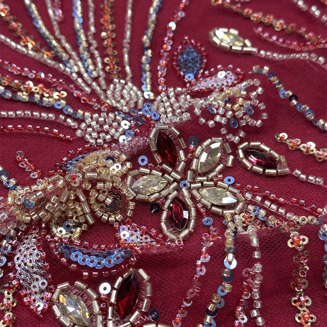 قماش دانتيل مطرز بالخرز عالي ا - مراجعة Embroidery Ai وسعره