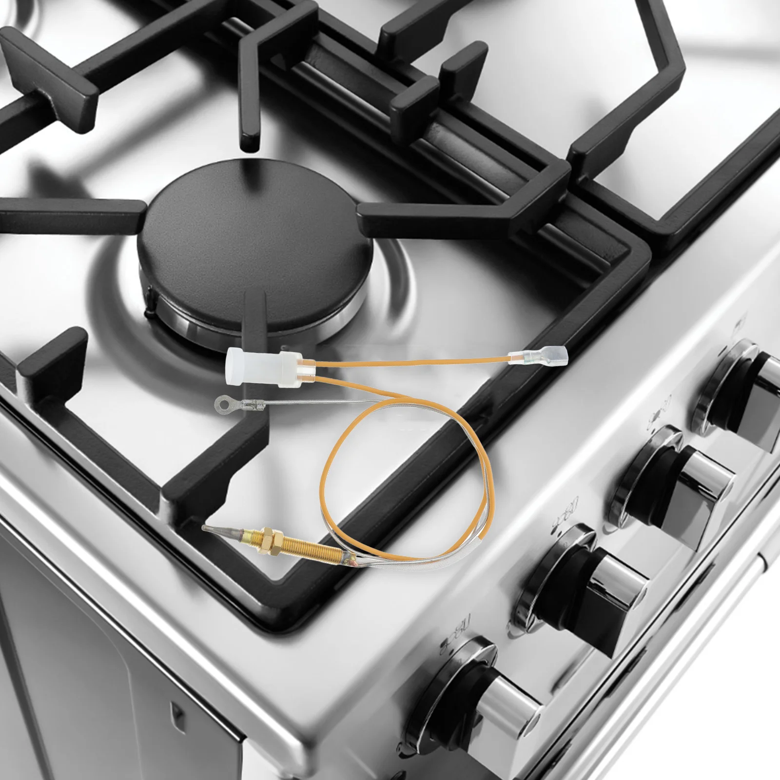 

Thermocouple Sensor For Gas Stove Replacement Universal Flameout Protection Probe Dual-Sensing Copper Pin Household Appliance