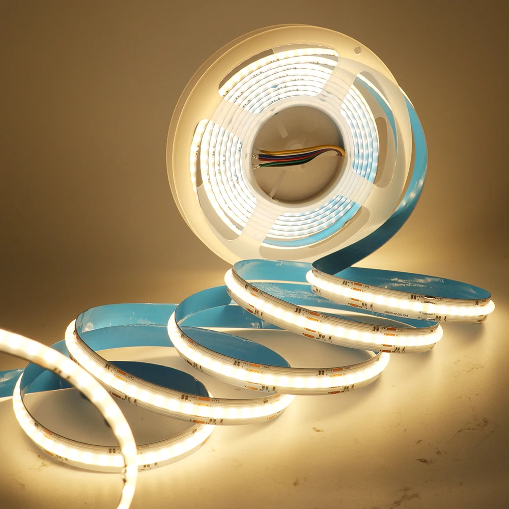 RGBCCT RGB RGBW RGBWW COB LED Strip Light 24V 784 840LEDs Flexible COB Lamp Tape Dimmable Linear Lighting Ribbon 1m 2m 3m 4m 5m