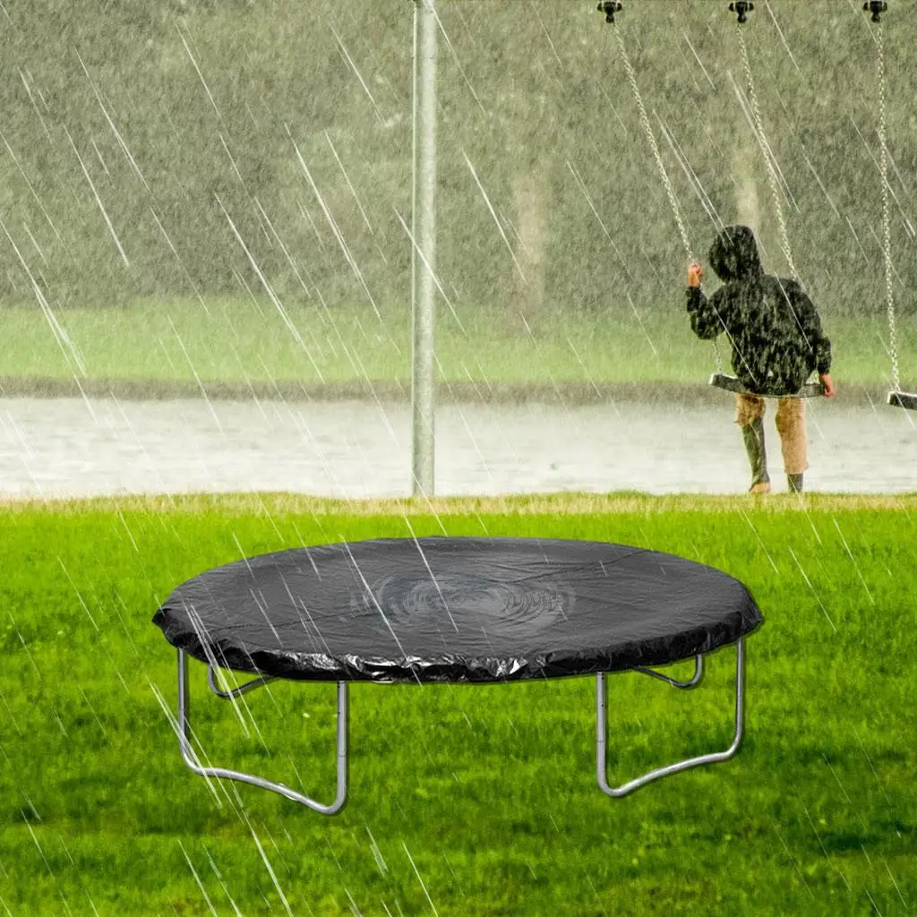 Trampoline Shade Cover Waterproof PE Material Weatherproof Mat for Outdoor Garden Rain and Snow Protection 10ft-16ft