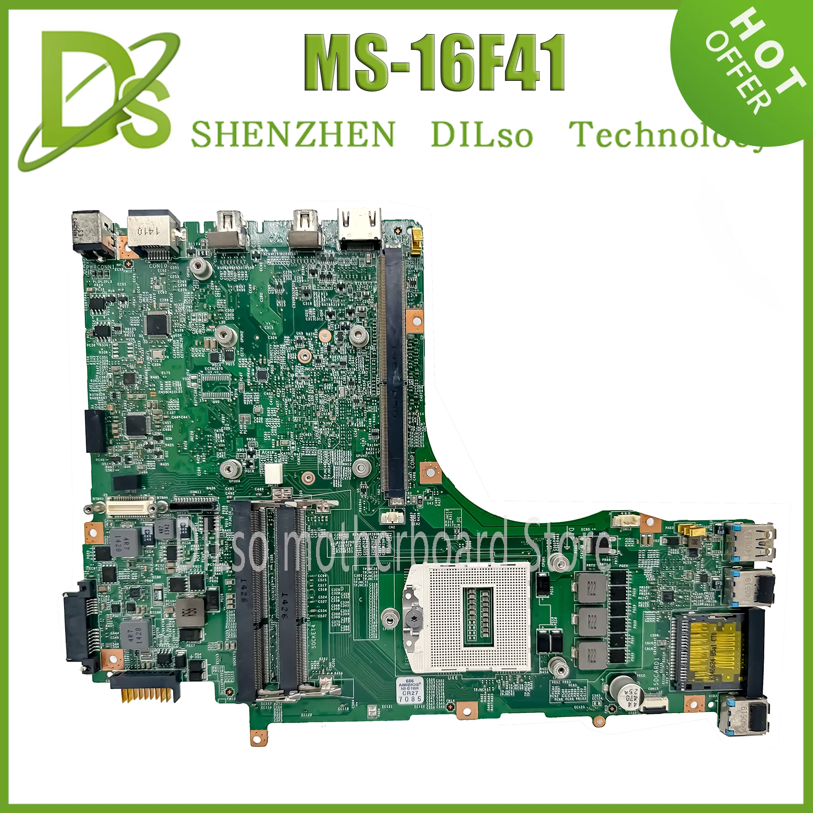 KEFU MS-16F41 VER:1.1 Mainboard FOR MSI GT60 20C MS-16F4 MS-16F41 Laptop Motherboard DDR3 PGA 947 100% Tested Fast Ship