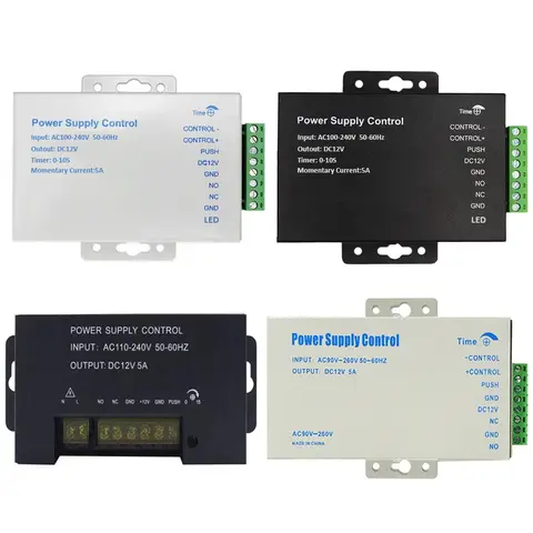 DC 12V 전원 공급 장치 – 문짝 액세스 제어 시스템 스위치, RFID 및 지문 전기 잠금 시스템 지원 (3A, 5A, AC 100 ~ 240V兼용)