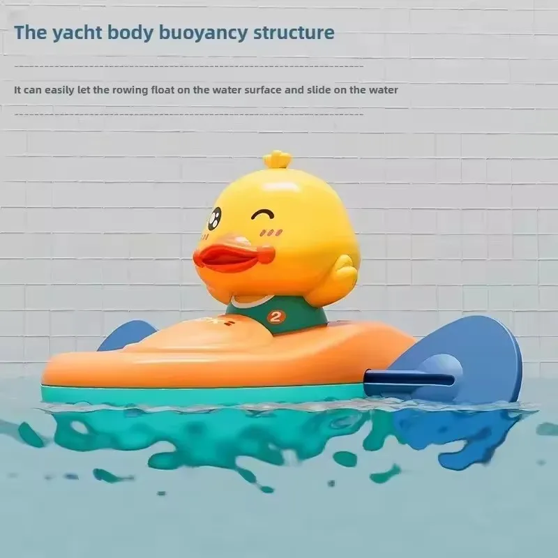 Pequeño pato amarillo Kayak juguete piscina baño juguete clásico juguete de agua lindo juguetes de baño dibujos animados pequeño pato amarillo canotaje