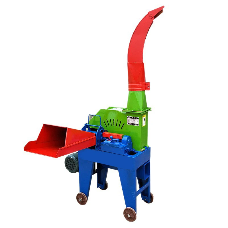 

3 tons 4KW wet and dry cattle and sheep forage grass cutter corn stalk crusher straw cutting machine with delivery belt