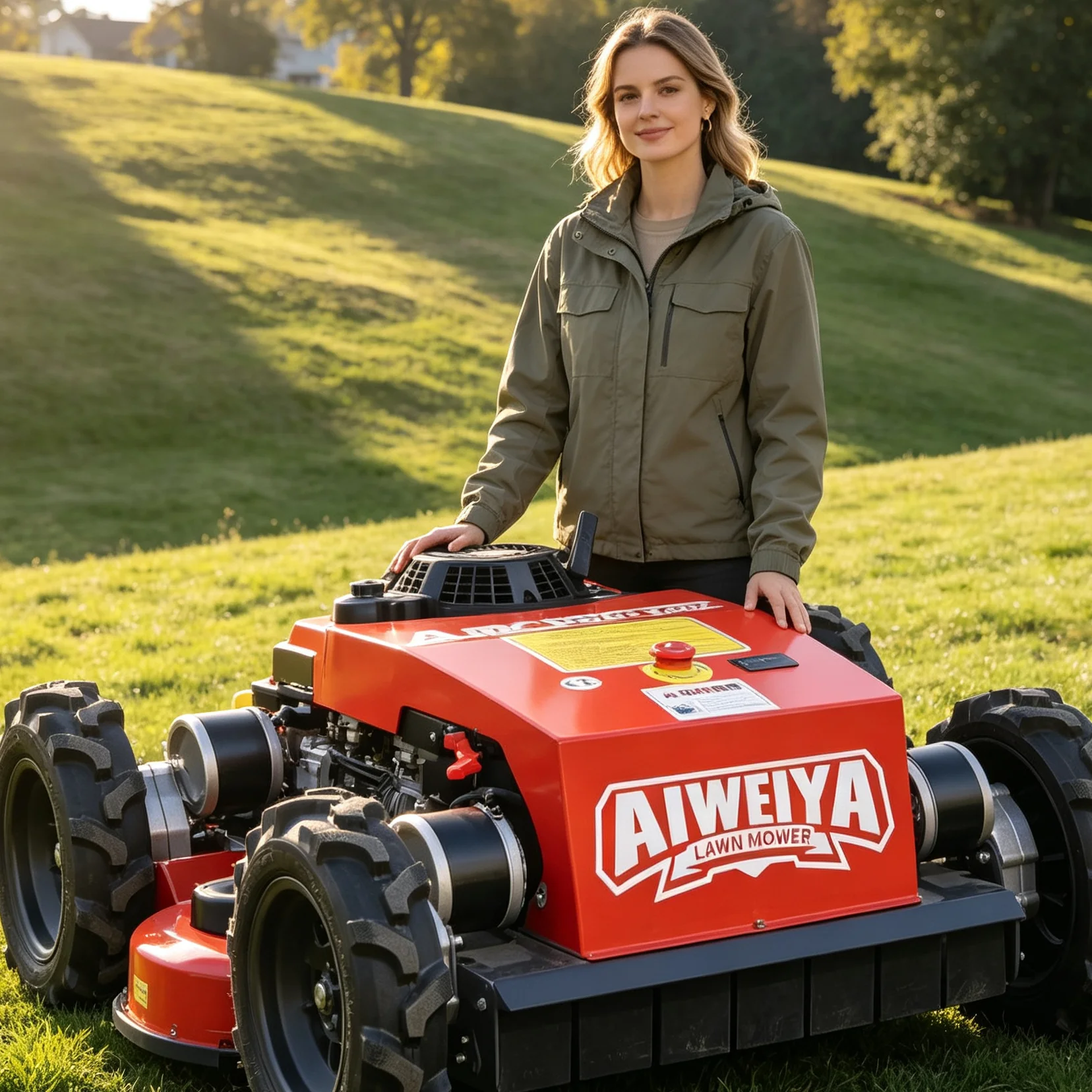 Customized Silent Remote Control Lawn Mower Low Noise RC Lawn Mower For Residential Community