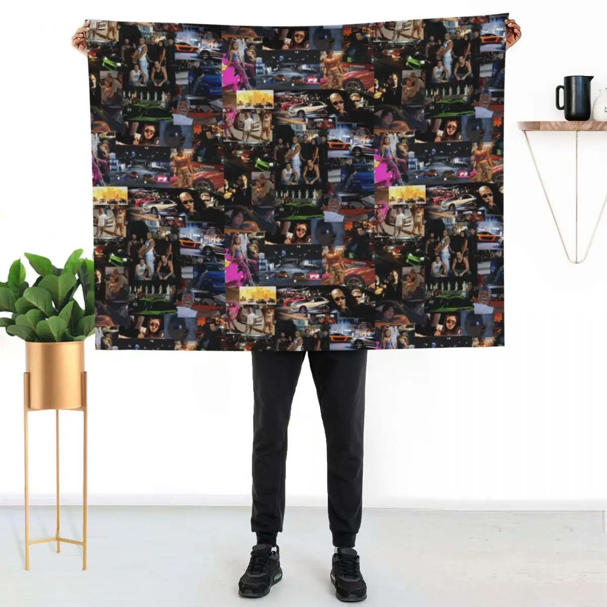 

Fast and Furious collage Throw Blanket Lightweight Warm Blanket for Indoor Outdoor Use