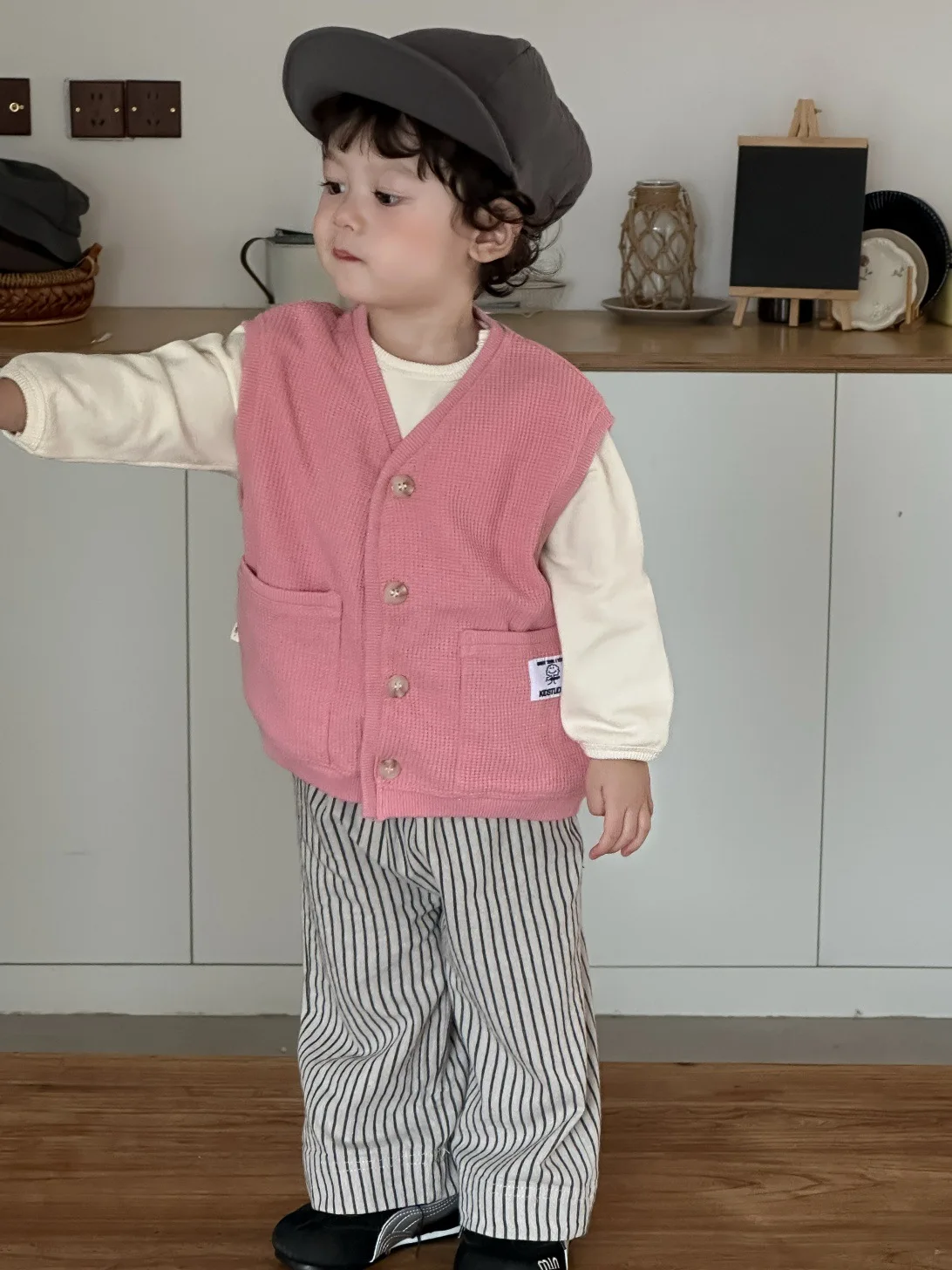 2025 Autumn New Baby Sleeveless Vest Solid Infant Casual Vest Jacket Boy Girl Vest Cardigan Toddler Cotton Coat Baby Clothes