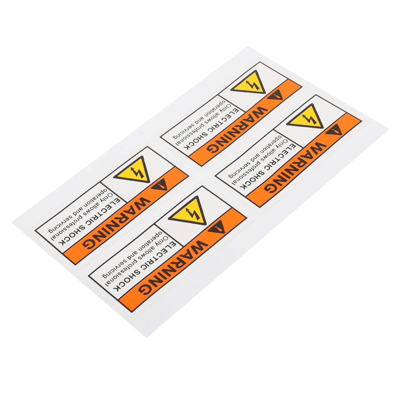 4 Pcs Shock Warning Stickers Safety Caution Signs Adhesive PVC Labels High Voltage Traffic Electric Sign Markers
