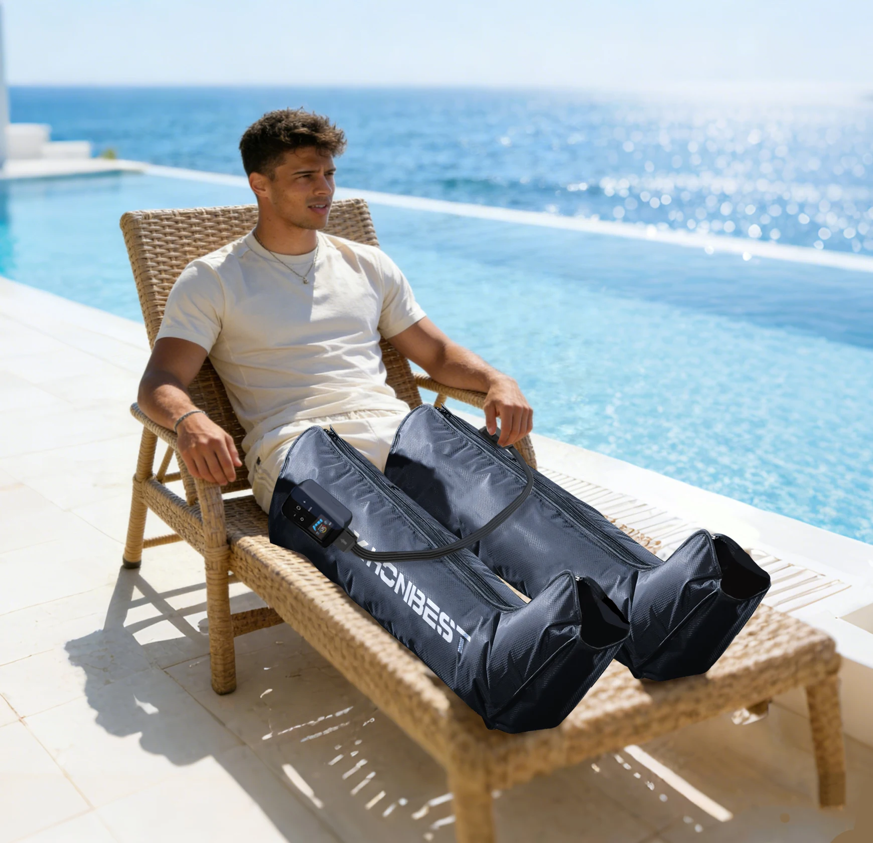 Professional Compression Boot Manufacturer Ultra Long Life Battery Physiotherapy Device  Massager DVT Pump