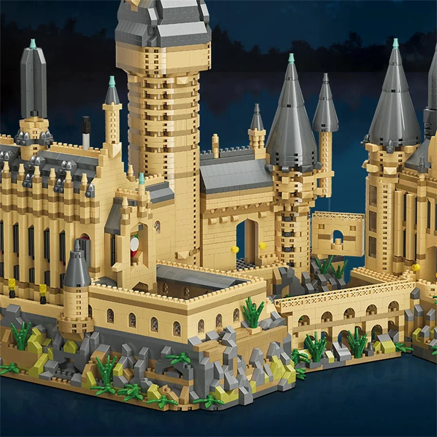 Micro Bricks City Creative Medieval Magic Castle Series School Architecture Palace Model Building Blocks Gifts Kid Assembly Toys