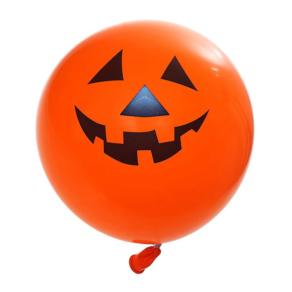 

100 Pcs Latex Balloon Halloween Decorative 12 Inch Pumpkin Smiling Face Kids Party Large Decoration Family Fun nament