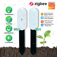 Zigbee Soil Moisture Sensor Temperature Humidity Luminance Detection Smart Soil Tester Moisture Sensor For Tuya APP Zigbee2MQTT