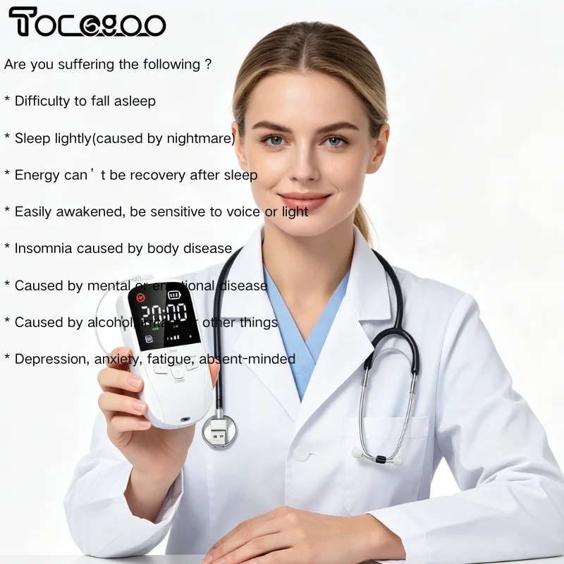 Advanced Transcutaneous Vagus Nerve Stimulation Device for Migraine Pain Relief Portable VNS Home Treatment