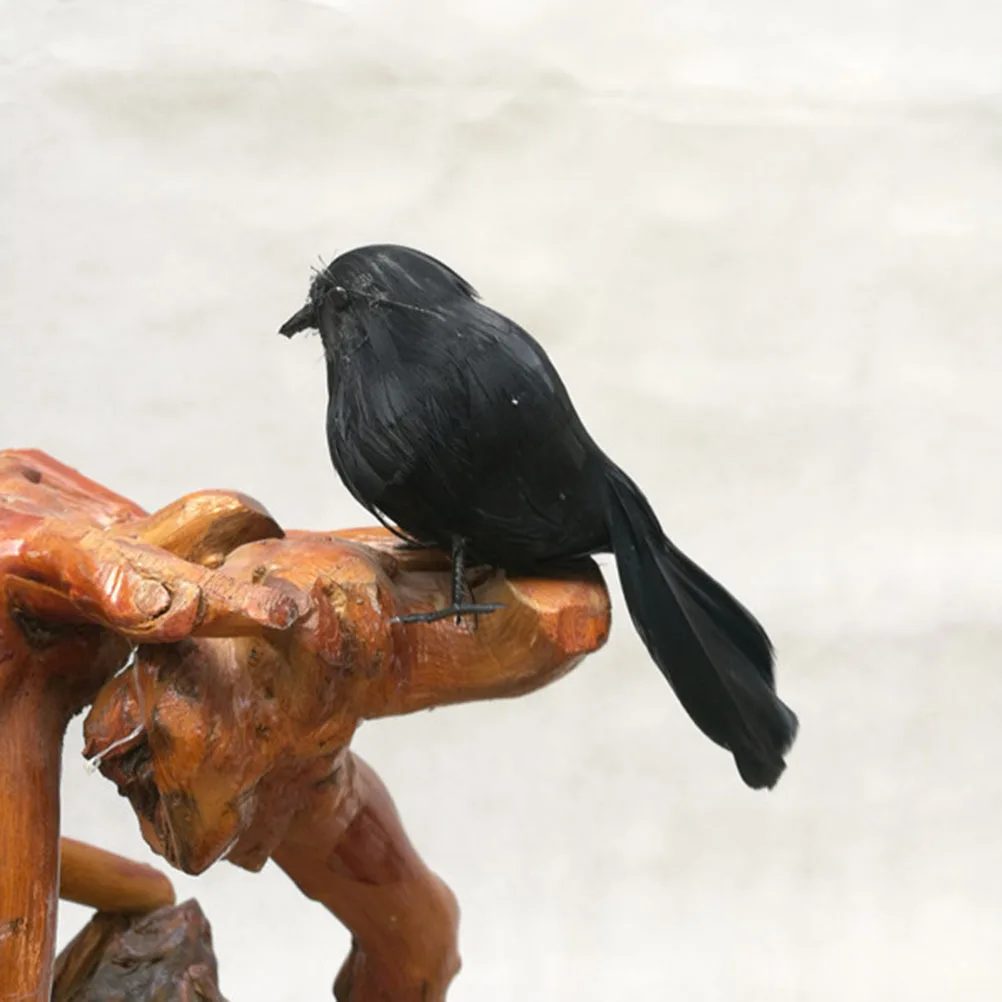 زينة غراب الهالوين واقعية مع دعامة داخلية مخيفة ومتوهجة في الهواء الطلق لحفلات المنزل المسكون #6