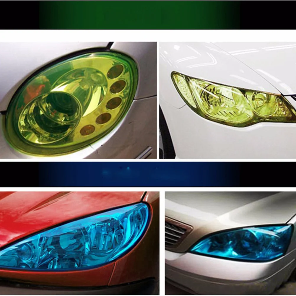 غشاء تغيير لون المصباح الأمامي شفاف مقاوم للحرارة والماء 90% نفاذية الضوء ملصق سيارة لحماية ضوء الضباب التلقائي