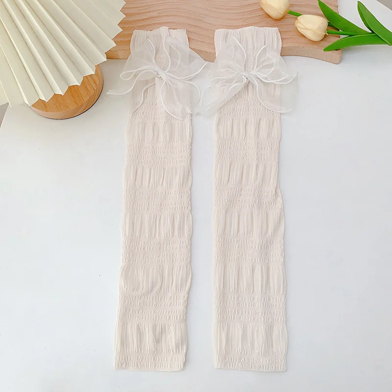 

msh시Элегантный летний кружевной рукав Солнцезащитный чехол на руку Ледяной шелк Шифон Защита края Быстросохнущие дышащие солнцезащитные рукава