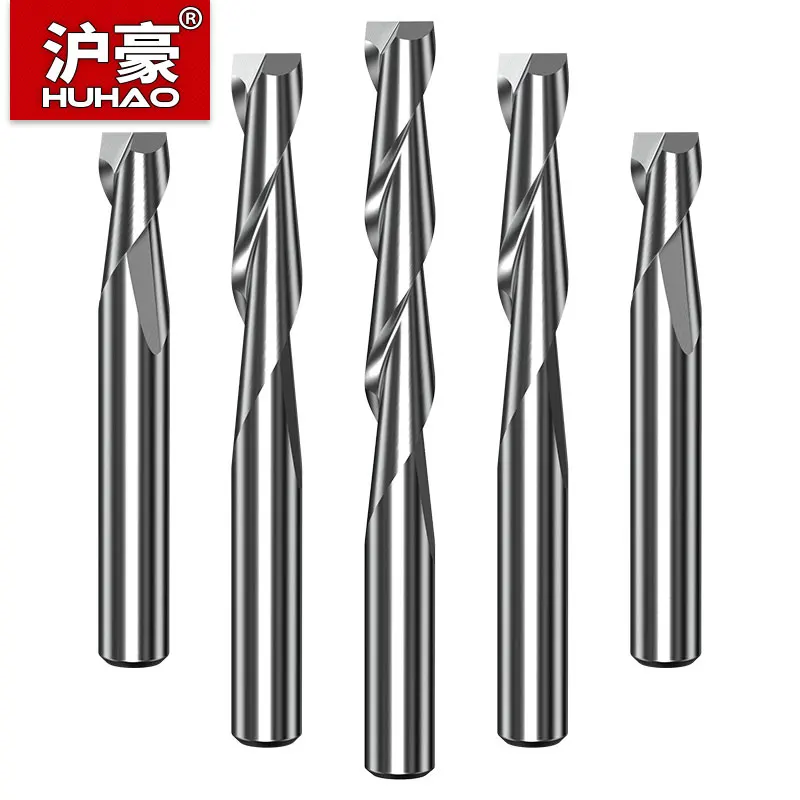 

HUHAO 2 Flute 4mm End Mill CNC Carbide Upcut Spiral Router Bit Wood Milling Cutter High Quality Spiral Bit Woodworking Tools