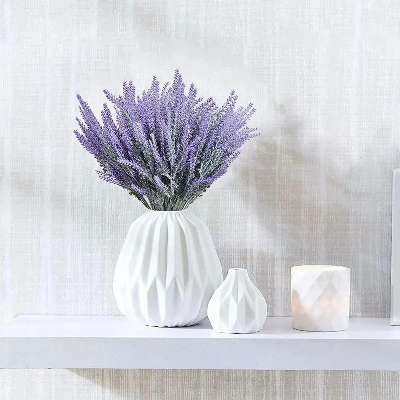 10 Bündel künstliche Lavendelblüten, Kopf, künstliche Blumen, Zuhause, Zimmer, Tischdekoration, draußen, Garten, Hochzeit, Dekoration, Pflanzen im Freien – Detail 11