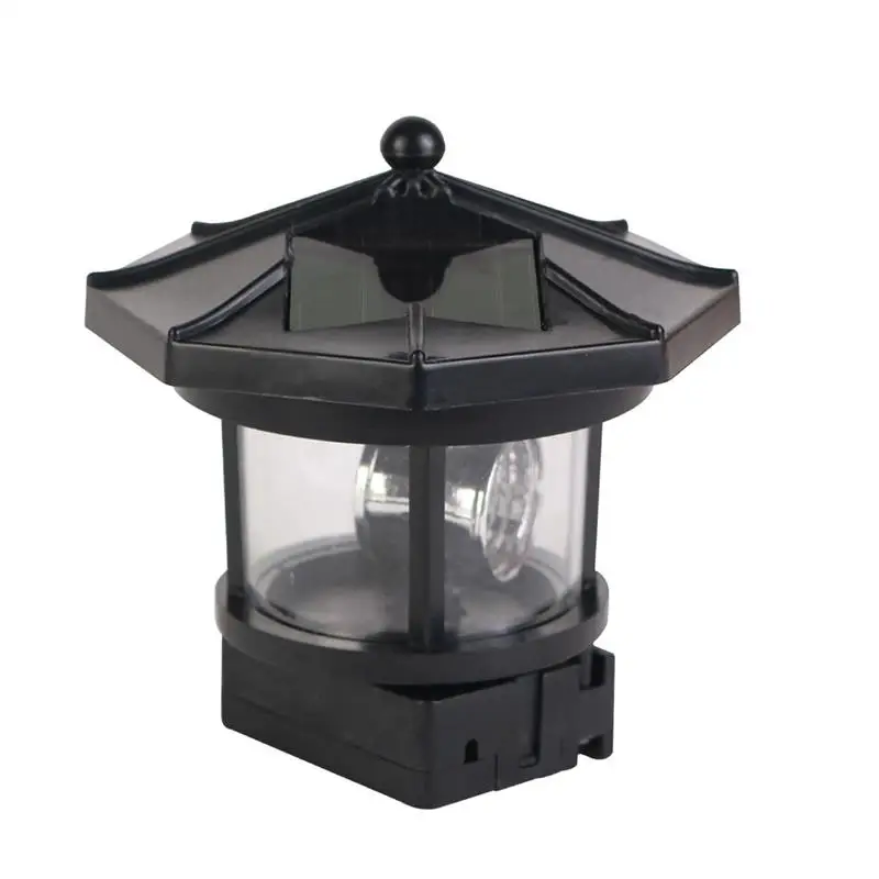 

Solar Lamp Light Outdoor Lighthouse Led Vintage Lantern Lanterns Decorative Rotating Lawn Garden Camping Revolving Retro Decor