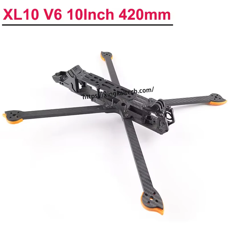 Carbon Frame XL10 V6 10inch 420mm Wheelbase super Long Range HD True-X Carbon Frame Kit with 7mm Arm For O3 Air Unit/VISTA FPV