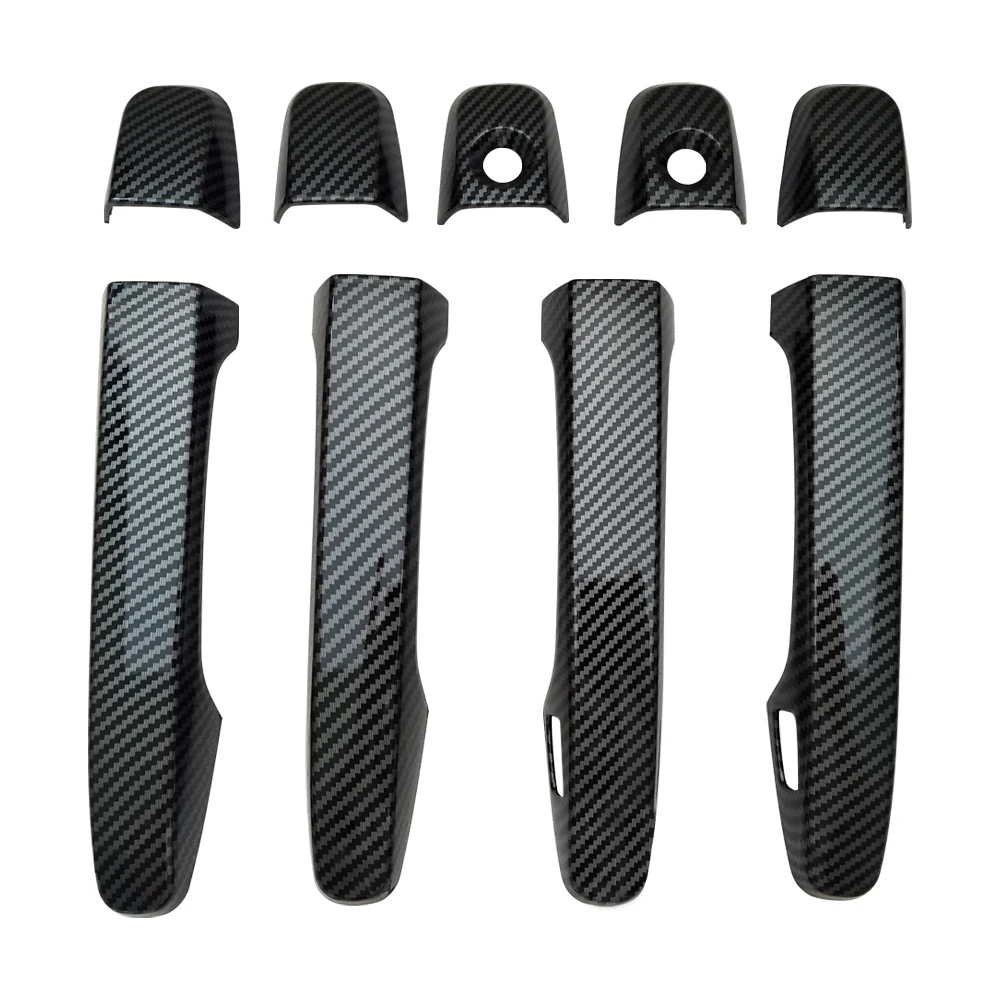 Door Handle Covers for Toyota Prius ZVW30 Alpha Exterior Scratch Protector Carbon Fiber Plating Pattern Prius α Accessories 9P