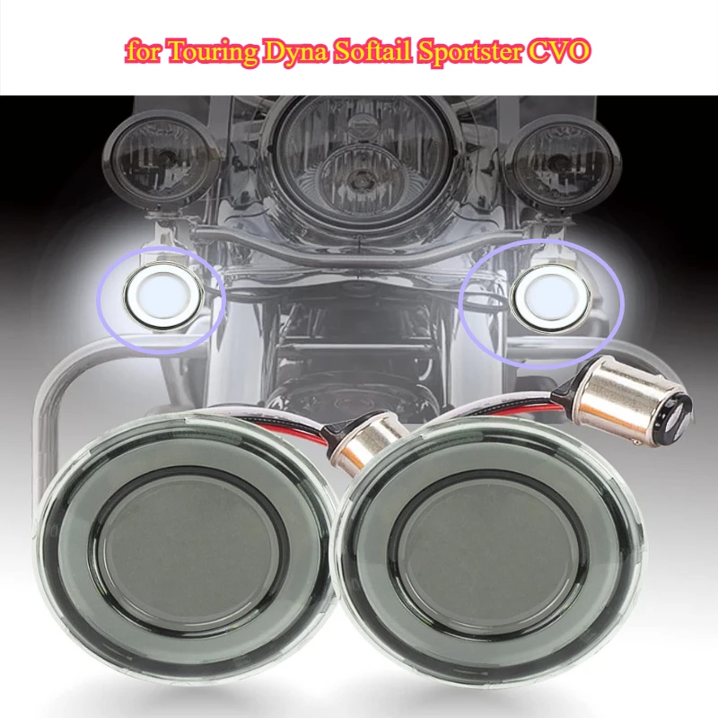 

Bullet Style Kit Dual-Circuit White Amber with Smoke Lens Motorcycle Lighting Accessory for Touring Dyna Softail Sportster CVO