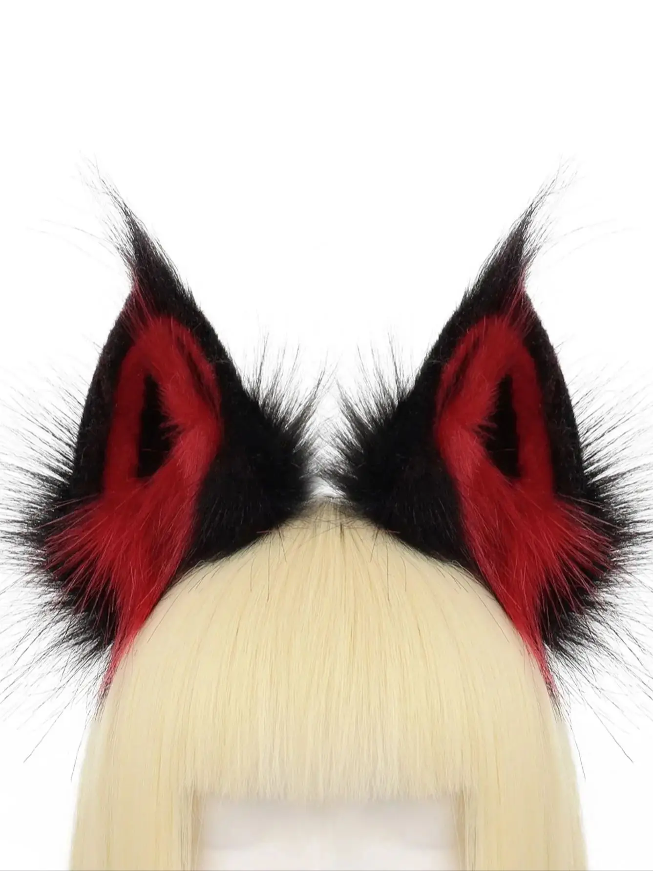 Tier Kunstpelz Fuchs Wolf Ohr Stirnband Pelzige handgemachte Haarband Kopfbedeckung Kostüm Cosplay Zubehör