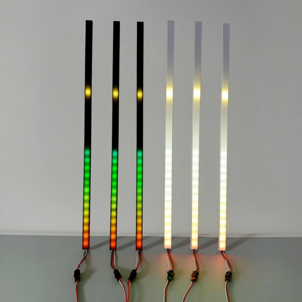 Music Rhythm Spectrum LED Bar Kit DC5V Black/White Individually Addressable 5050 RGB Light 60LEDs/m SP107E Blueteeth Controller