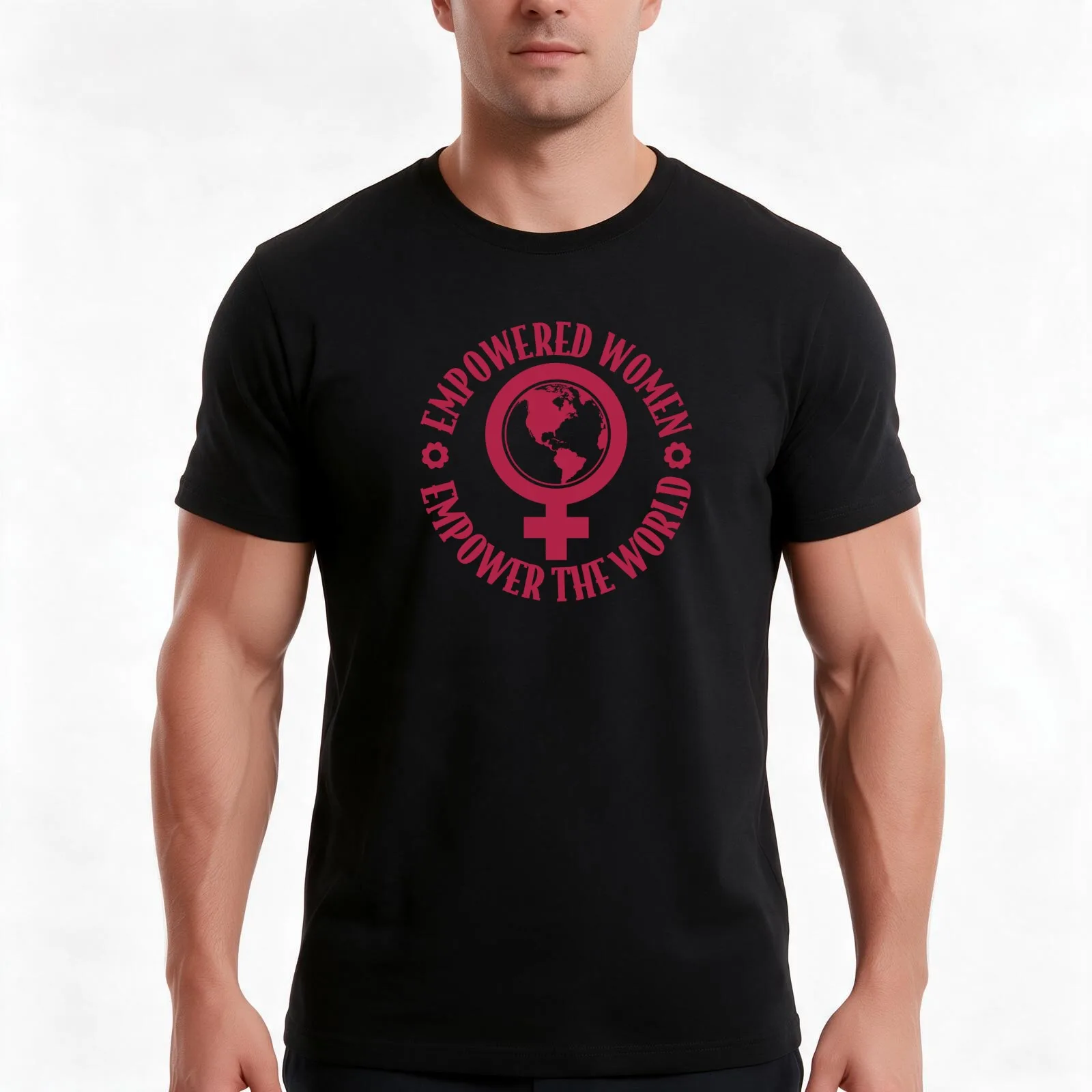 Empowered Women Empower the World T-Shirt, Summer Casual Cotton Tee, Oversized Streetwear Tops, Vintage Graphic Print