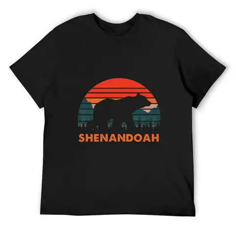 Shenandoah National Park 캠핑 빈티지 셔츠 티셔츠 동물 프린트 소년 럭셔리 디자이너 일반 티셔츠 남성용