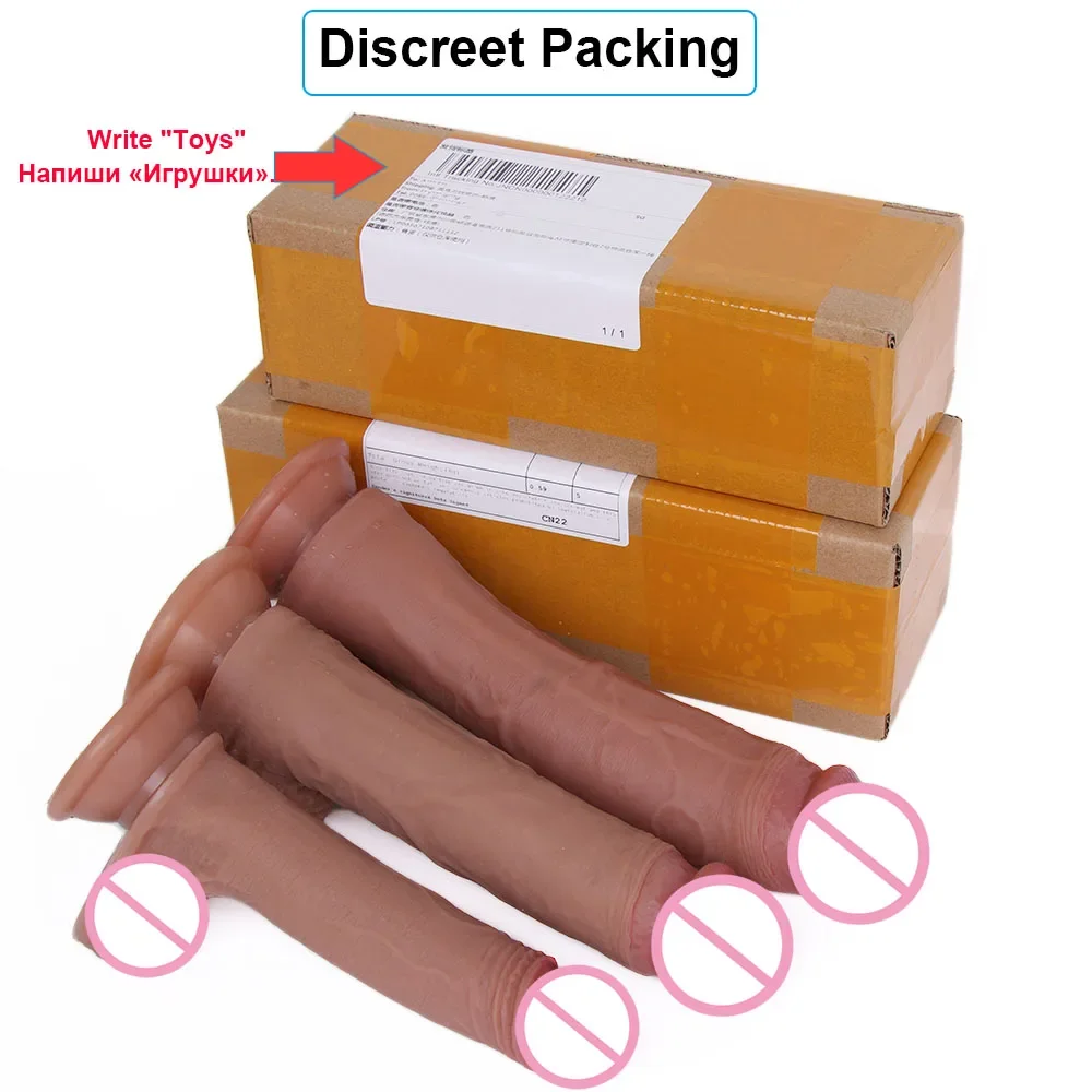 Enorme Realista Silicone Dildo para Mulheres, Penis Dong, Ventosa, Masturbação, Lésbicas, Brinquedos Sexuais Anal, Adultos 18 +, 7/8\