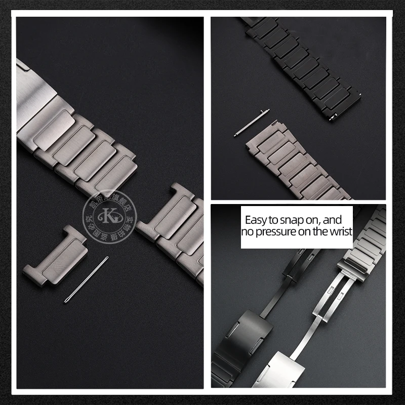 Titanium Alloy Watchband For ZENITH DEFY 95.9000.670 Men\'s Sports Strap Attachment 22mm Steel Watch Chain