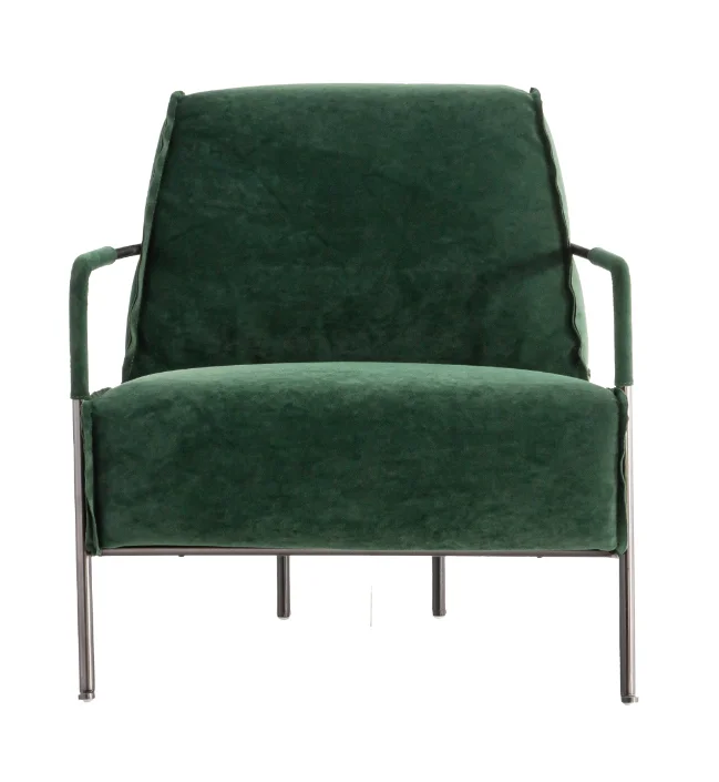 Outdoor Single Sofa With Metal Legs And Water Resistant Fabric For Garden Patio And Balcony Garden Sofa