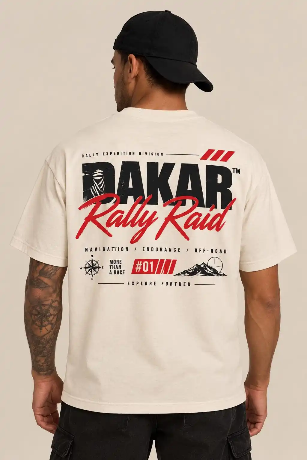 Dakar Rally Raid Back Print Off-Road Racing Graphic T-Shirt Cotton Men Women Streetwear Tee